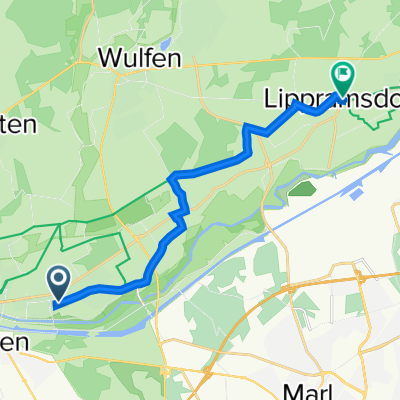 Glück-Auf-Straße 127, Dorsten nach Dorstener Straße 634, Haltern am See