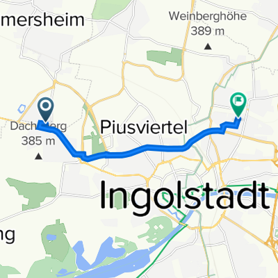 Heideweg 12, Ingolstadt nach Hölderlinstraße 15, Ingolstadt