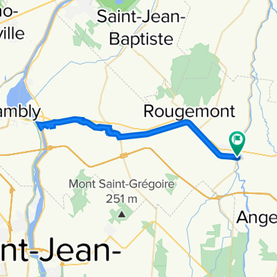 1420 Rue Notre-Dame, St-Césaire à 1221 Rue du Moulin, St-Césaire