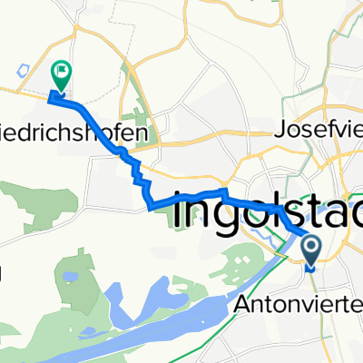 Münchener Straße 8, Ingolstadt nach Heideweg 12, Ingolstadt