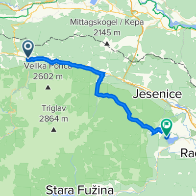 Koroška ulica 8, Kranjska Gora to Kolodvorska cesta 50, Bled