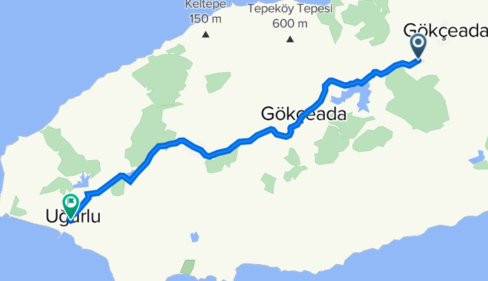 Gökçeada Küçük Sanayi Sitesi 5 to İsimsiz Yol, Uğurlu