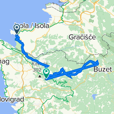 Postajališka pot, Portorož à Ulica Grisija 2, Grožnjan