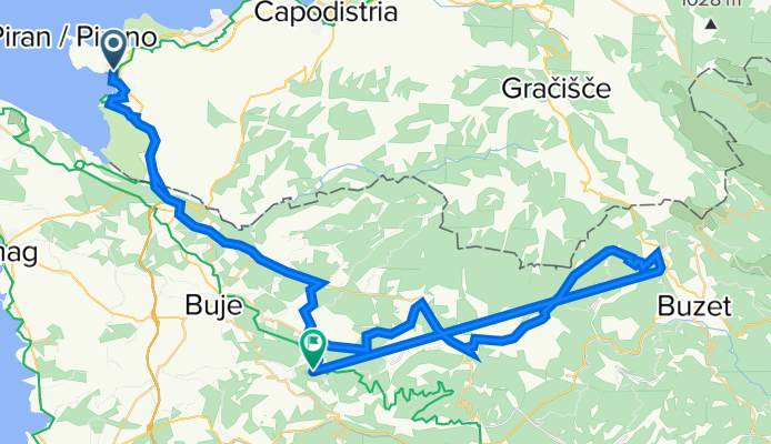 Postajališka pot, Portorož à Ulica Grisija 2, Grožnjan