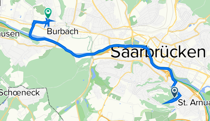 Behringstraße 7, Saarbrücken nach Altenkesseler Straße 17/B1, Saarbrücken
