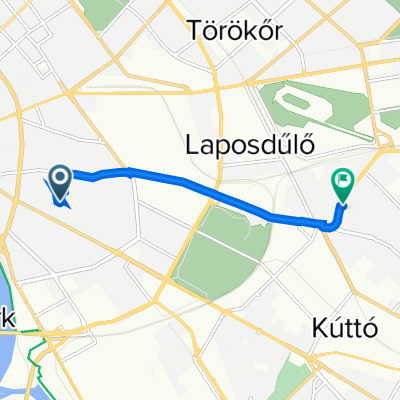 Bókay János utca 43., 布达佩斯 to Halom utca 28., 布达佩斯