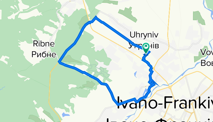 Маршрут в вул. Вільна 10, Івано-Франківськ