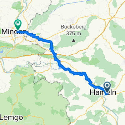 Hameln, Hameln nach Bahnstraße 1, Minden