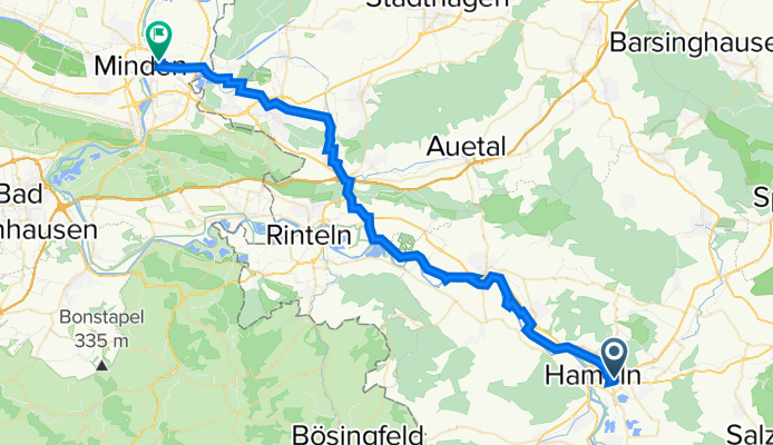 Hameln, Hameln nach Bahnstraße 1, Minden