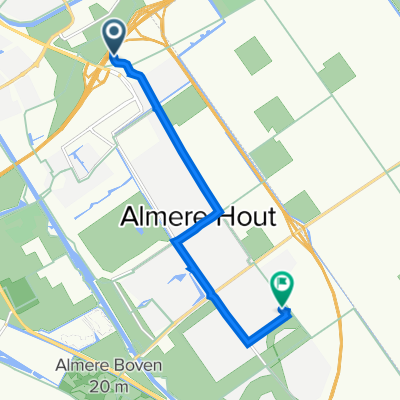 маршрут с Daniël Goedkoopstraat 21, Almere