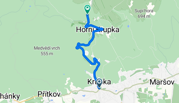 Anstieg nach Horny Krupka (Mückentürmchen)