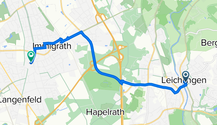 Neukirchener Straße 5, Leichlingen (Rheinland) nach Solinger Straße 22, Langenfeld (Rheinland)