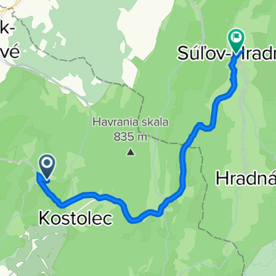Záskalie do Súľov - Hradná