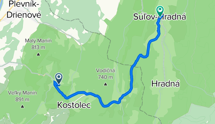 Záskalie do Súľov - Hradná