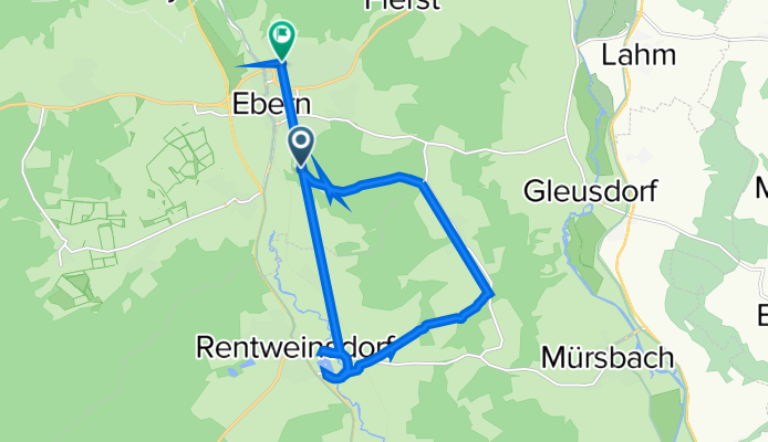 Losbergstraße 25, Ebern nach Kapellenstegsweg 5, Ebern