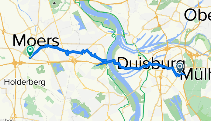 Sternbuschweg 90, Duisburg nach Grafschafter Rad-und Wanderweg, Moers