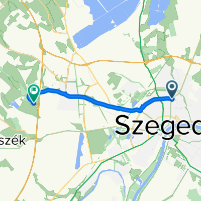 József Attila sugárút 115., Szeged to Zöldfási út 23., Subasa