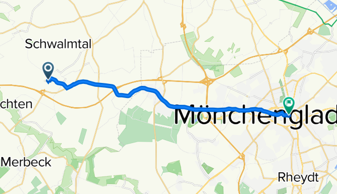 Wilhelm-Engbrocks-Straße 45, Schwalmtal nach Steinmetzstraße 2, Mönchengladbach