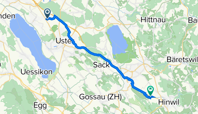 Schwerzistrasse 24, Uster nach Brunnenbachstrasse 1, Hinwil