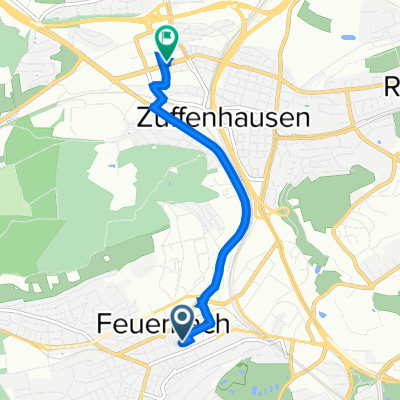 Eisenstädter Straße 12, Stuttgart nach Strohgäustraße 10A, Stuttgart