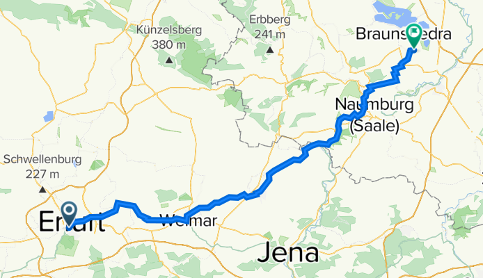 De Walkmühlstraße 1, Erfurt a Gardinenstraße 33, Braunsbedra