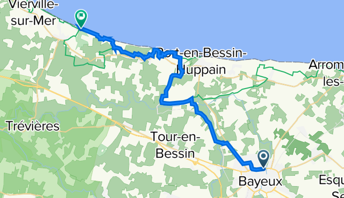 32 Boulevard d'Eindhoven, Bayeux nach Saint-Laurent-sur-Mer