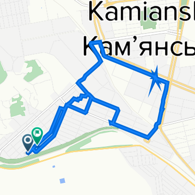 От вулиця Попова 146, Кам’янське до вулиця Попова 121, Кам’янське