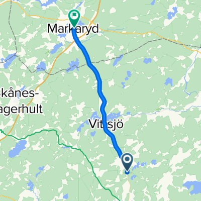 Södra vägen 46, Bjärnum naar Drottninggatan, Markaryd