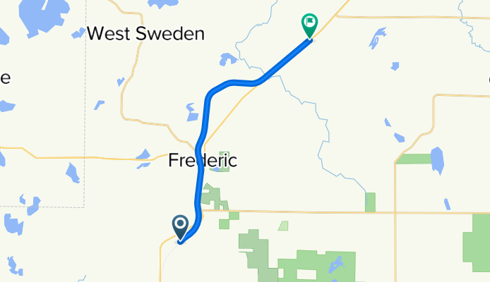 Gandy Dancer Trail, Frederic to 3439–3455 WIS-35, Frederic