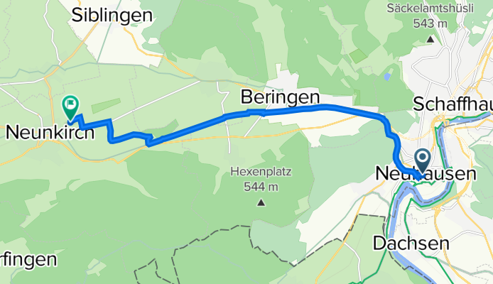 Wildenstrasse 6, Neuhausen nach Schwimmbadstrasse 38, Neunkirch