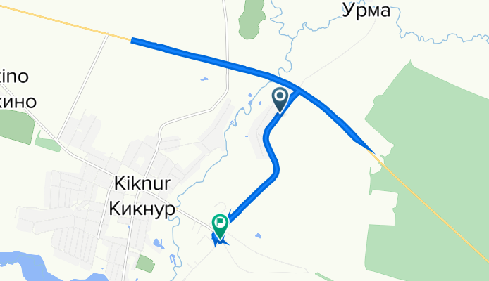 Кикнурский район до улица Дорожников, 11, Кикнурский район