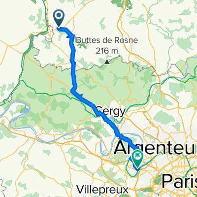 3 Place de l'Église, Trie-Château to 3 Route de Carrières-sur-Seine, Chatou