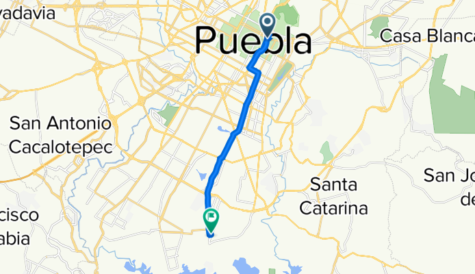 De Boulevard Héroes del 5 de Mayo, Heroica Puebla de Zaragoza a Diagonal 18 A Sur 12311, Heroica Puebla de Zaragoza