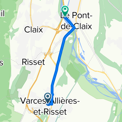 Chemin de Bardonnanche 9, Varces-Allières-et-Risset nach Rue du Drac 18, Claix