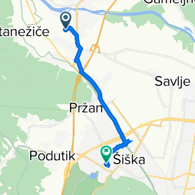 Spomeniška pot 17, Ljubljana to Ulica bratov Učakar 18, Ljubljana