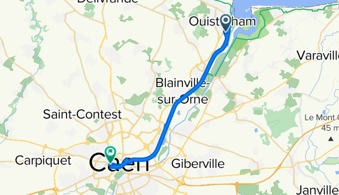 39P Rue de la Haie Breton, Ouistreham naar 5 Esplanade Jean-Marie Louvel, Caen