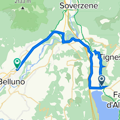 Da Via Grava 78, Puos d'Alpago a Via Vittorio Veneto 141, Belluno