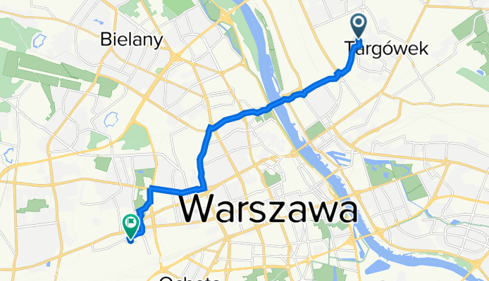 Kolonijna 5, Warszawa do Jana Kazimierza 21A, Warszawa