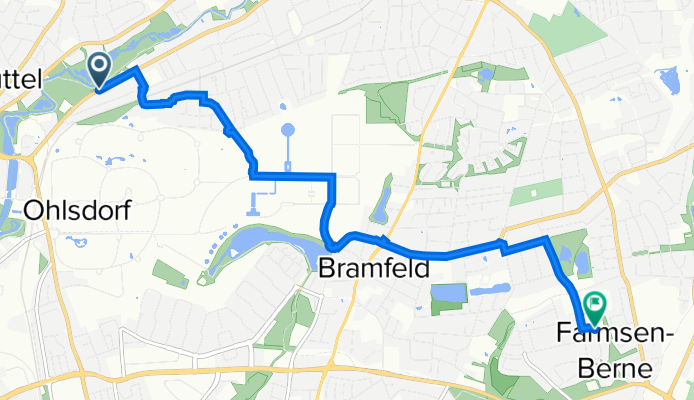 Wellingsbütteler Landstraße 124, Hamburg nach Swebenhöhe 67, Hamburg