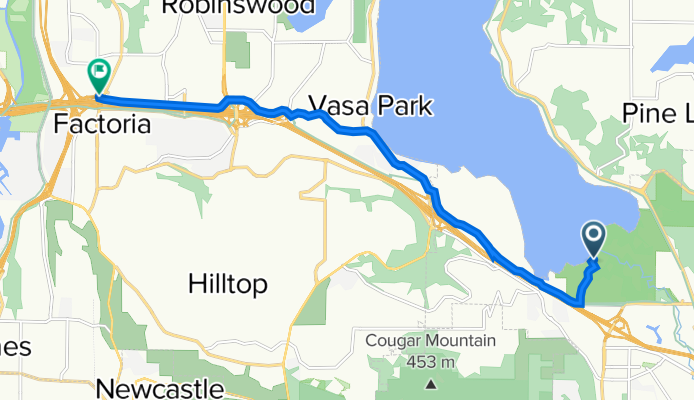 Issaquah to Factoria Blvd SE, Bellevue