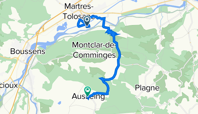 131B Le Moulin, Martres-Tolosane naar 21 Village, Ausseing