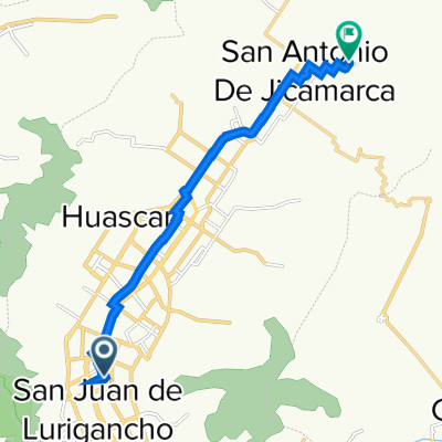 De Jirón las Gemas 286, San Juan de Lurigancho a 32GX+RR2, San Antonio de Chaclla