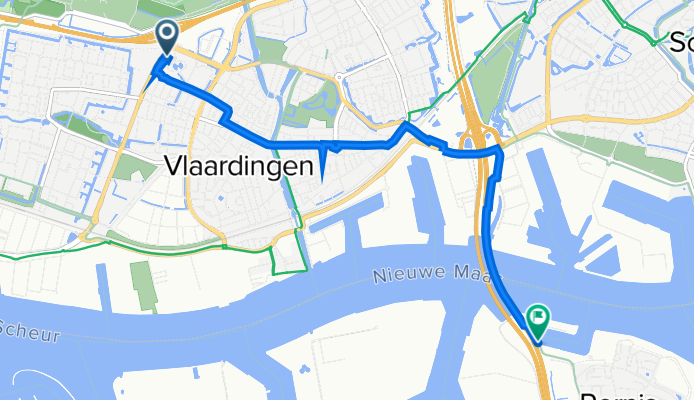 Floreslaan 144, Vlaardingen to Bakkersoordseweg, Pernis