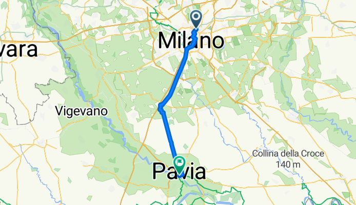 Mailand nach Pavia am Kanal