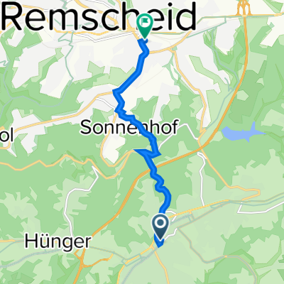 Telegrafenstraße 3, Wermelskirchen to Industriestraße 7, Remscheid