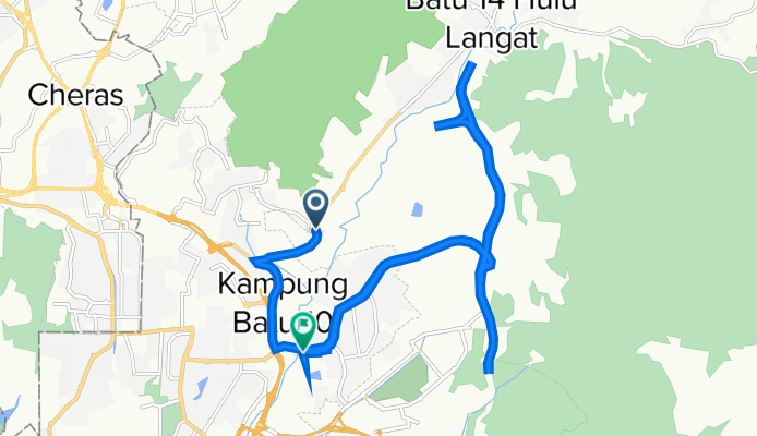 Jalan Hulu Langat 1479 to Jalan Mahkota Residence 1 1, Kajang