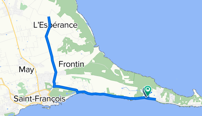 Route de la Pointe-des-Châteaux, Saint-François a Route de la Pointe-des-Châteaux, Saint-François