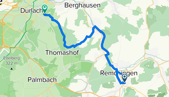 Pforzheimer Straße 18, Remchingen nach Reichardtstraße 31, Karlsruhe