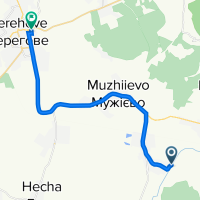 Берегівська to Йожефа Бема вулиця, 5, Berehove