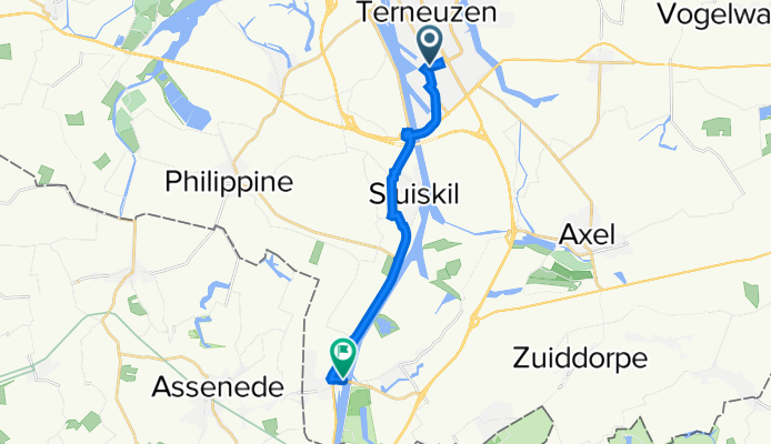 Noorwegenweg 1, Terneuzen naar Oostpoortweg, Sas van Gent